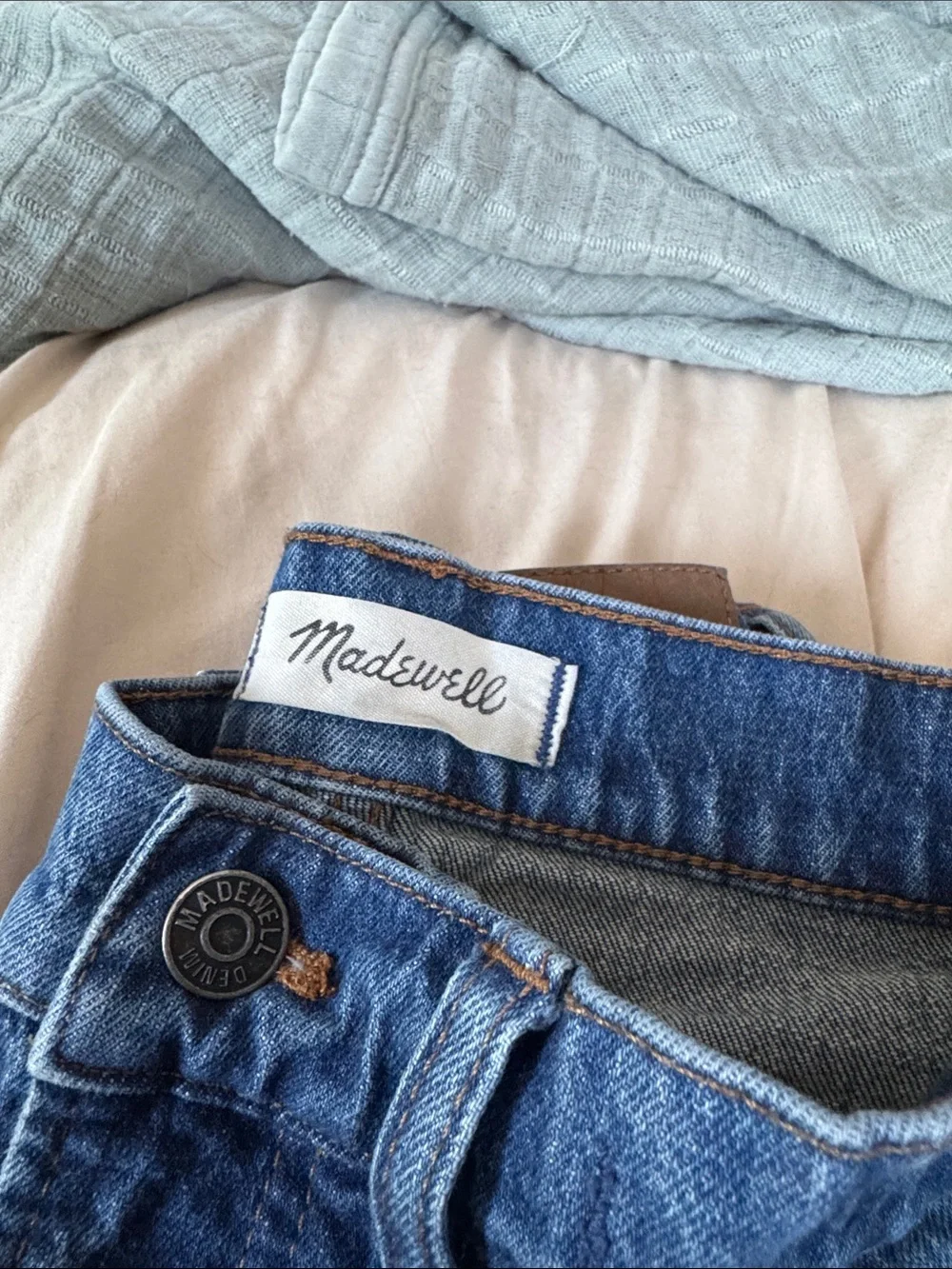 Madewell The Perfect Vintage Jean Straight Fit Blue Denim Jeans 25P